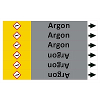 Značení potrubí ISO 20560, argon